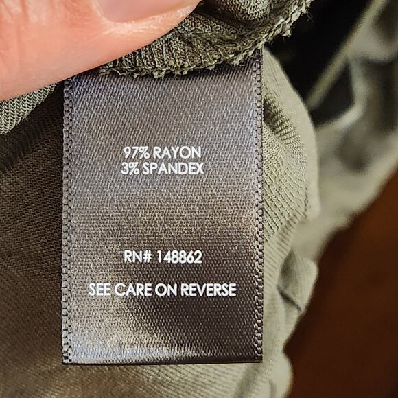 Torrid Size 3 (22/24W) Olive Green Twill Sleeveless Midi Belted Dress NWT - Picture 14 of 16